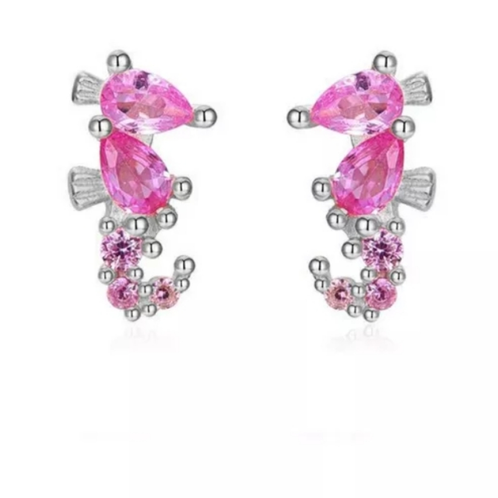 Silver Sterling Shrimp Earrings